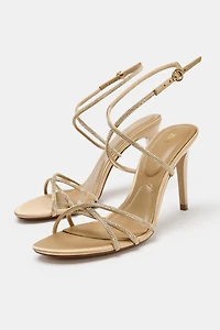 SPARKLY HEELED SANDALS