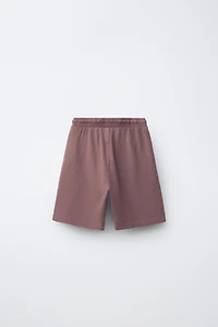 GARMENT DYE PLAIN T-SHIRT AND SHORTS SET