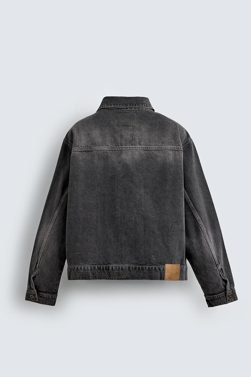 WASHED EFFECT DENIM JACKET