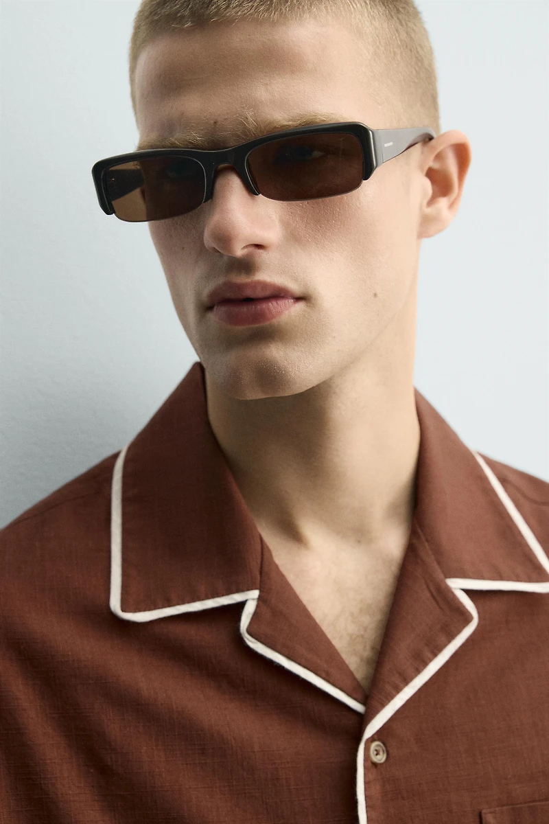 CHEMISE RELAXED FIT LISERÉS CONTRASTÉS