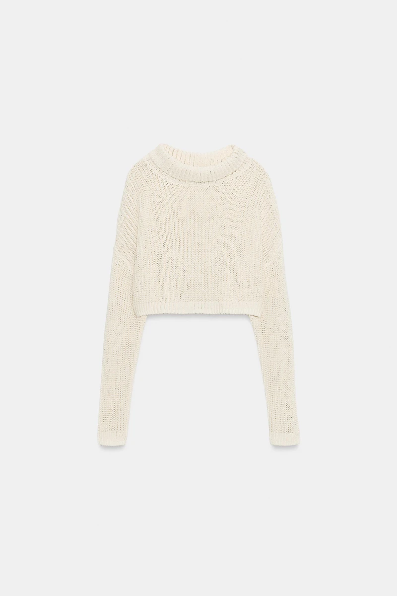 CROPPED HIGH NECK JUMPER