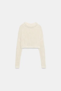 CROPPED HIGH NECK JUMPER