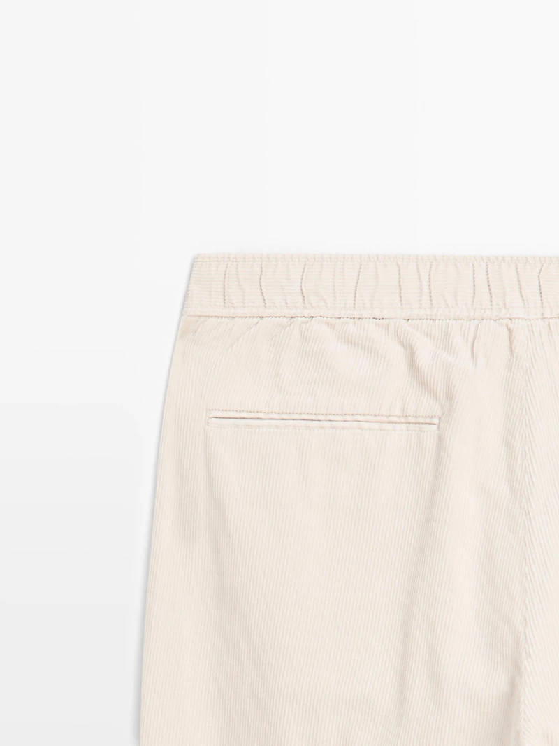 Pantalon de jogging en velours côtelé