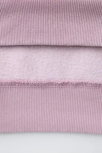 WASHED EFFECT TEXT SWEATSHIRT