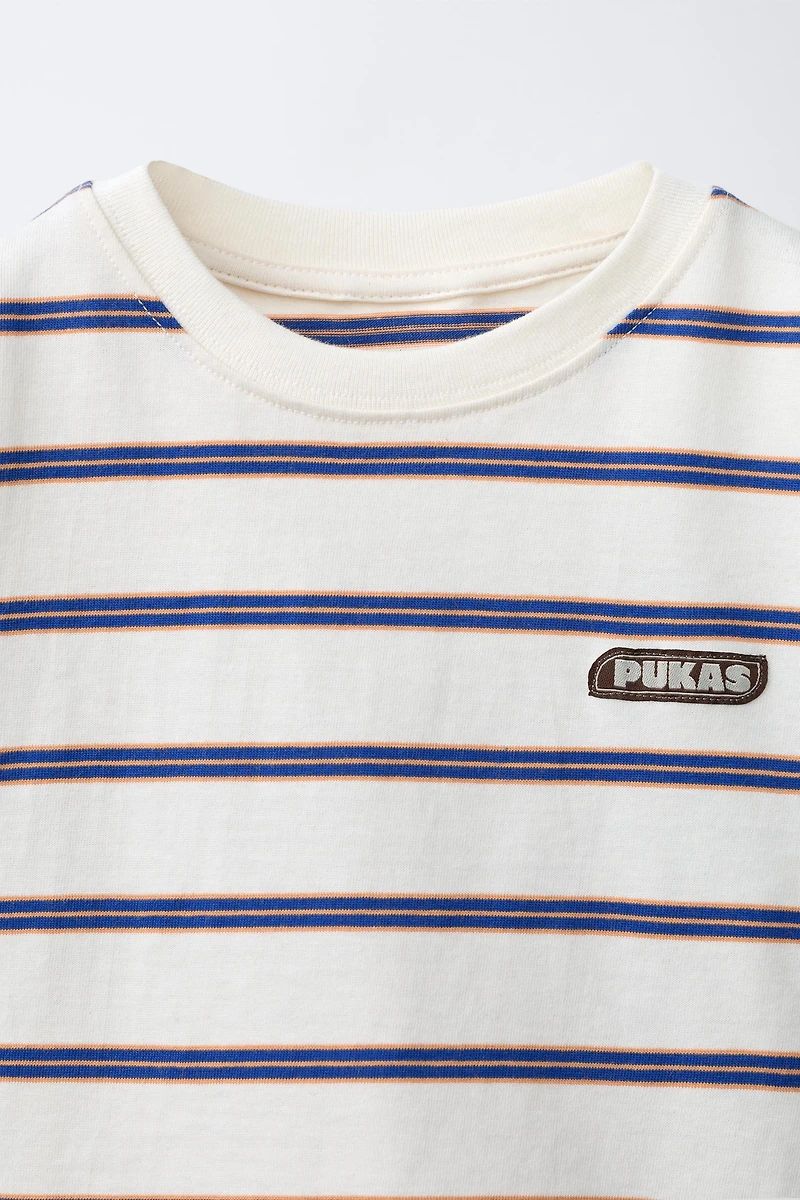 PUKAS SURF LOGO STRIPED T-SHIRT