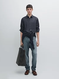 Relaxed fit check shirt