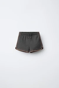 6-14 YEARS/ SWIM SHORTS WITH CONTRAST BANDS