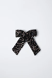 SEQUIN BOW HAIR TIE