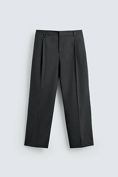 PLEATED SUIT PANTS