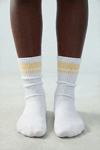 LOT DE TROIS CHAUSSETTES HAUTES À RAYURES SPORTIVES