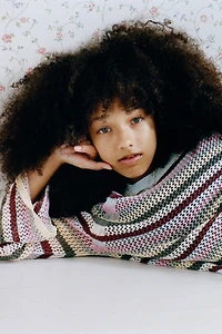 MESH STRIPED JUMPER