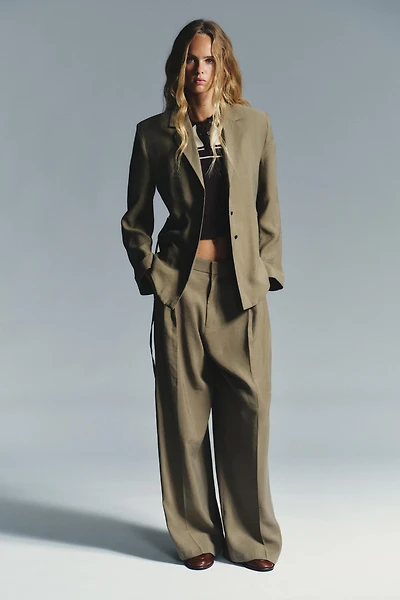 DOUBLE PLEAT FLAP PANTS