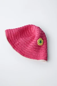 FLORAL CROCHET HAT