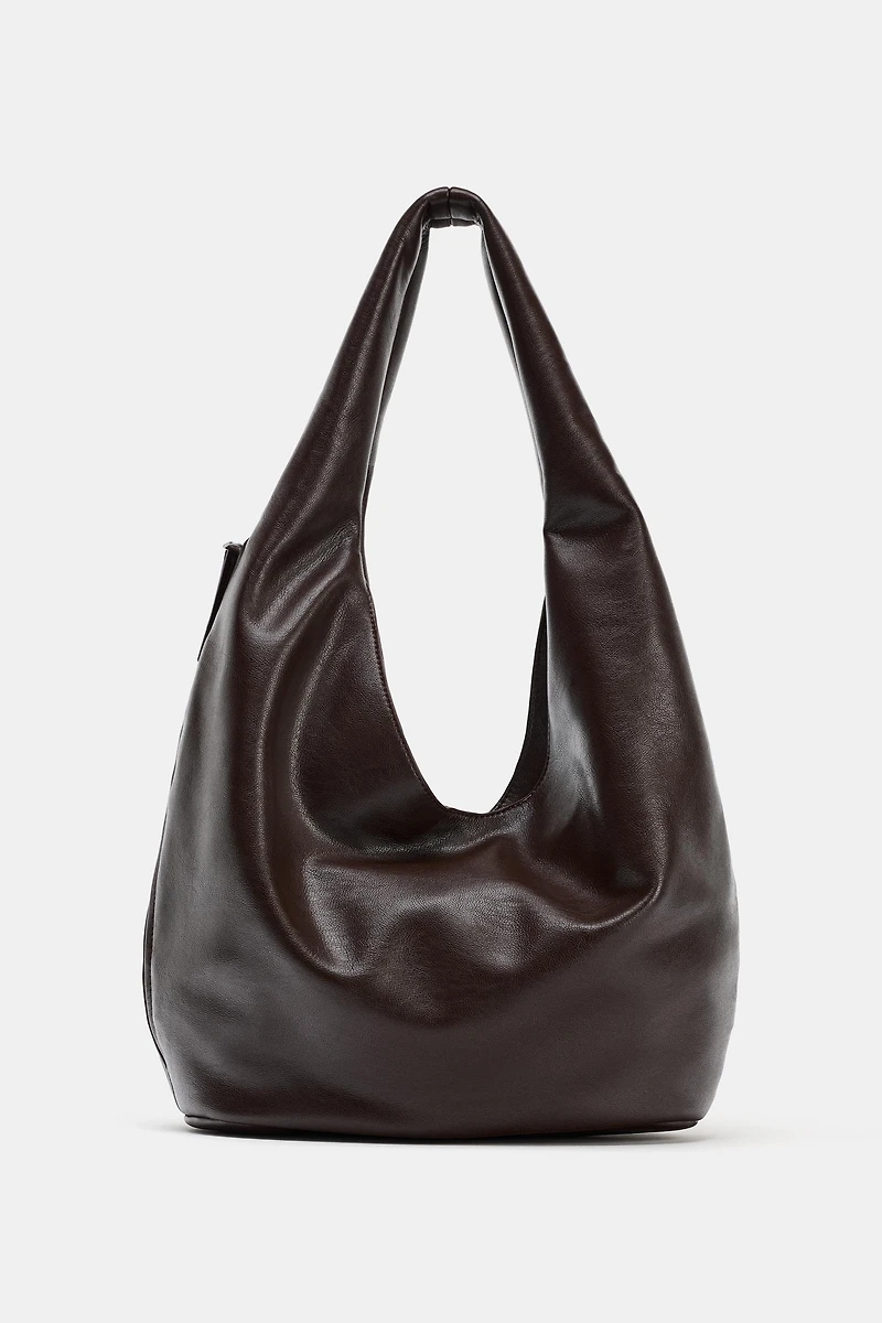 LARGE BUCKET BAG WITH SIDE ZIPPER
