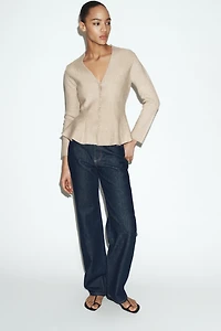 PEPLUM CARDIGAN