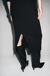 KNIT MIDI SKIRT