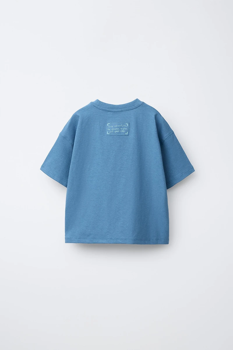 T-SHIRT TEXTE COTON ET LIN