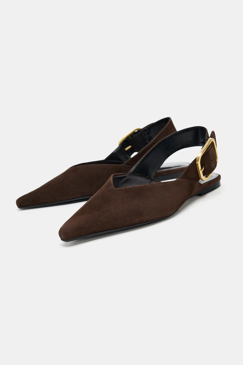 SUEDE SLINGBACK SHOES