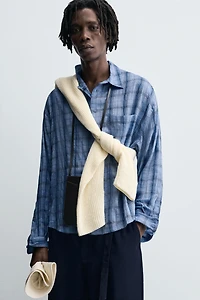 FLOWY PLAID SHIRT