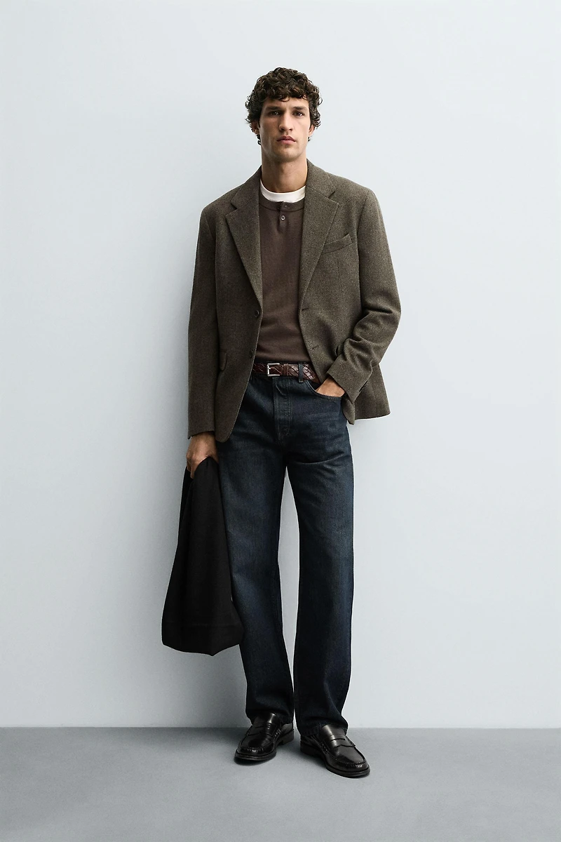 VESTE STRUCTURÉE 100% LAINE