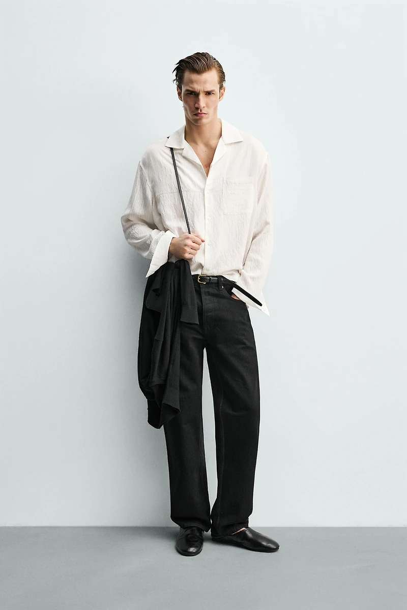 CHEMISE FLUIDE RELAXED FIT STRUCTURÉE