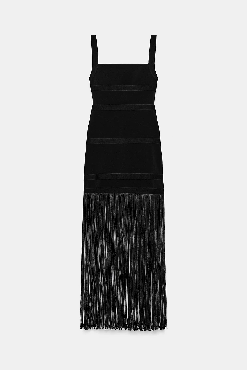LONG FRINGED DRESS