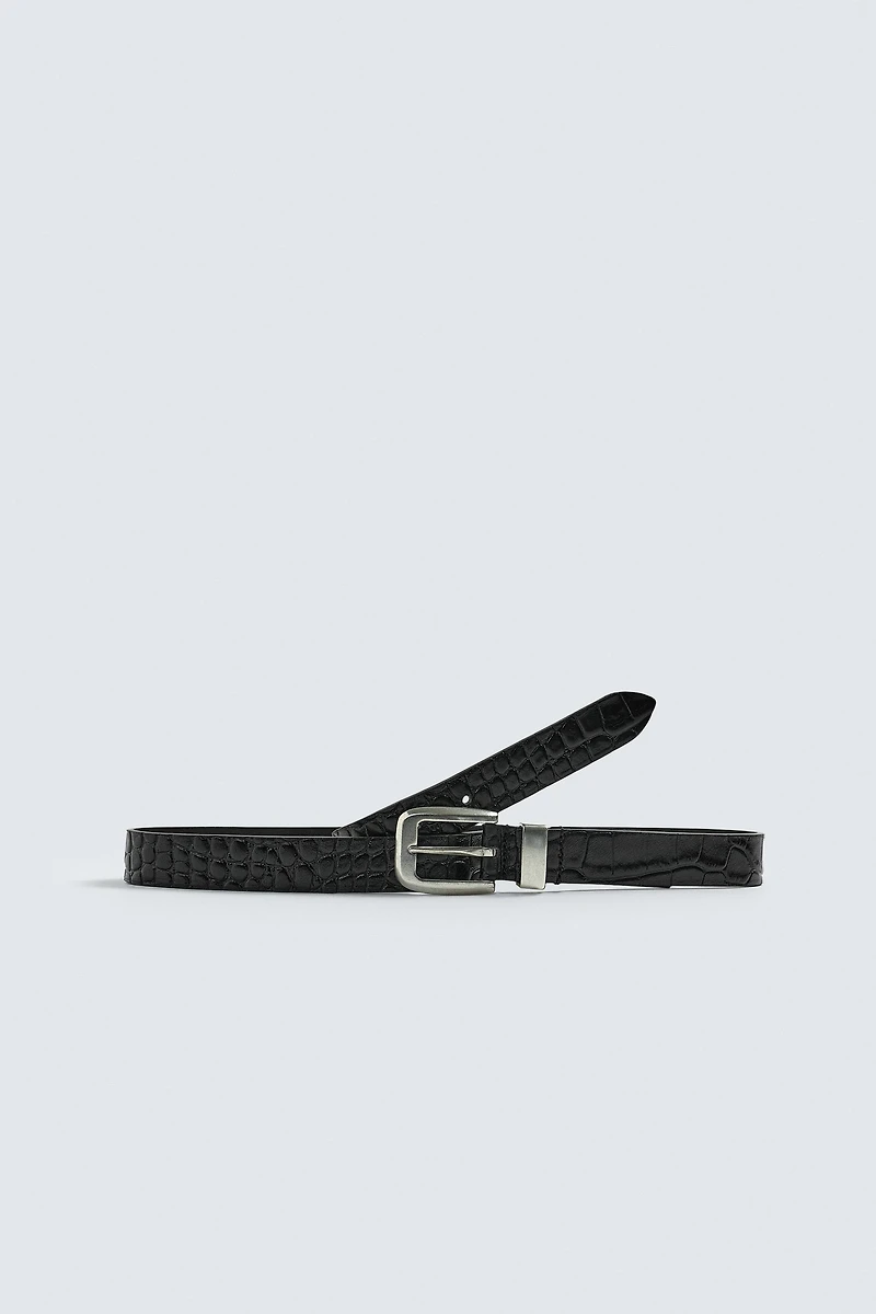EMBOSSED LEATHER BELT