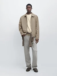 Short technical fabric jacket