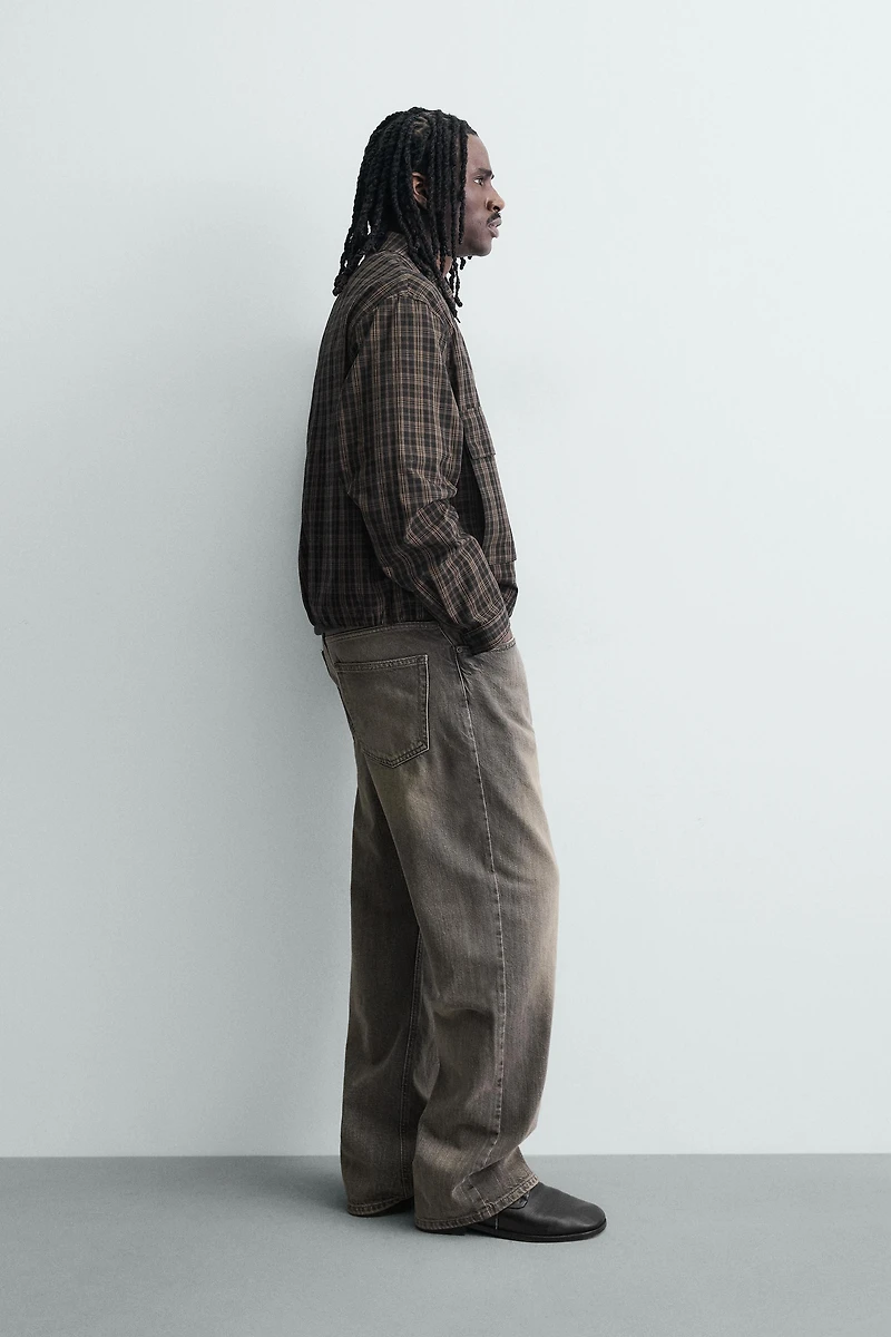 BLOUSON COURT À CARREAUX