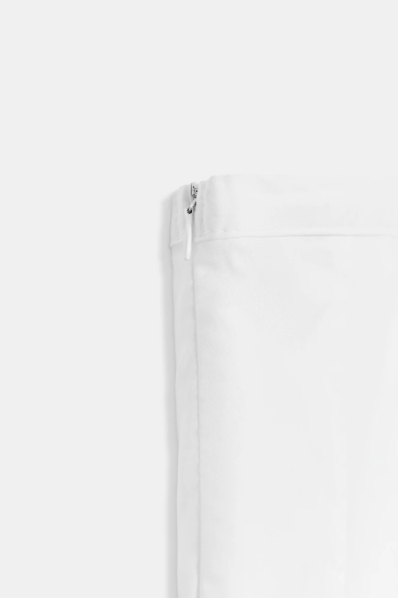 GODET MIDI SKIRT TRF