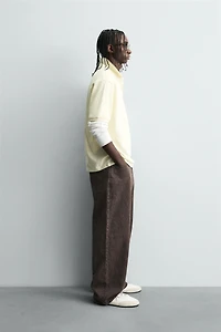 WASHED PRINT BAGGY FIT PANTS