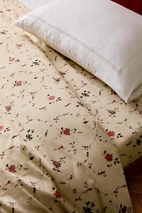 COTTON LINEN FLORAL FLAT SHEET | KATHARINE POLE