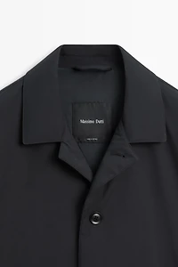 Long collar detail trench coat
