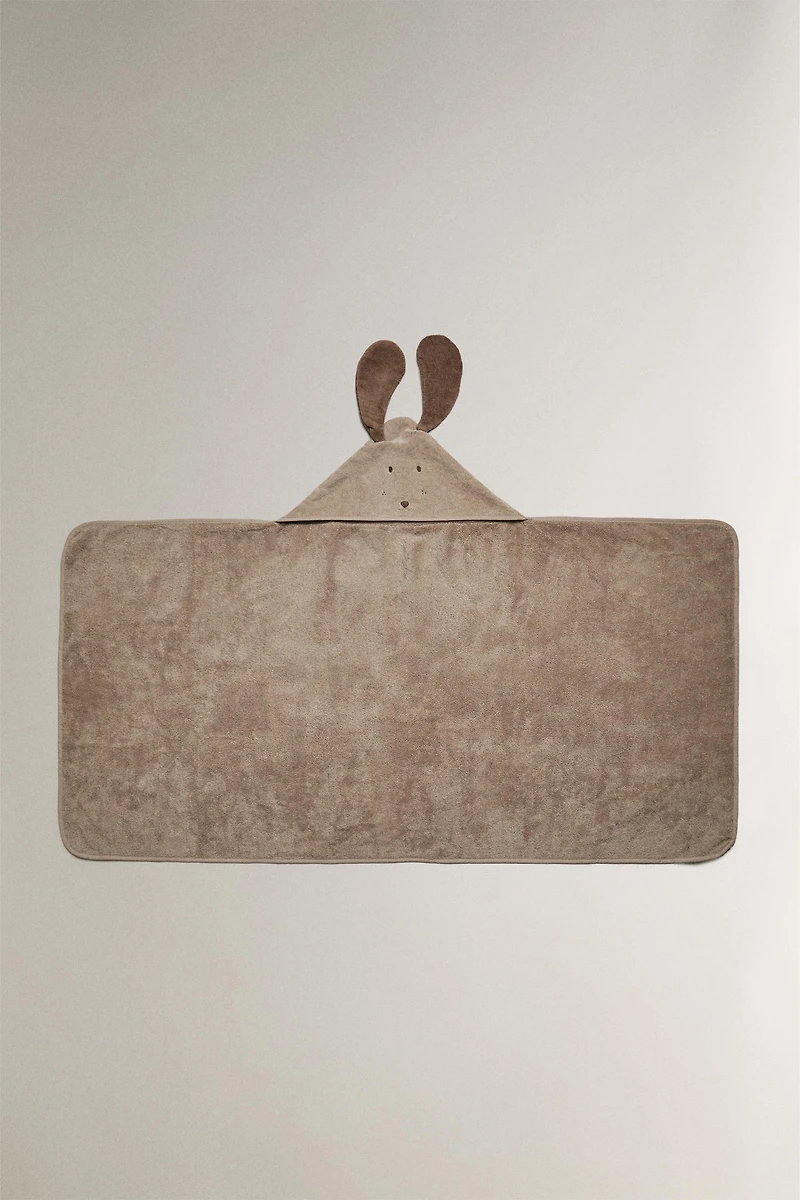 SERVIETTE DE BAIN À CAPUCHE ENFANT CHIEN