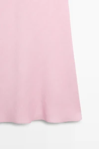 Flowing linen-blend midi dress