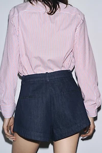 STRIPED POPLIN SHIRT ZW COLLECTION