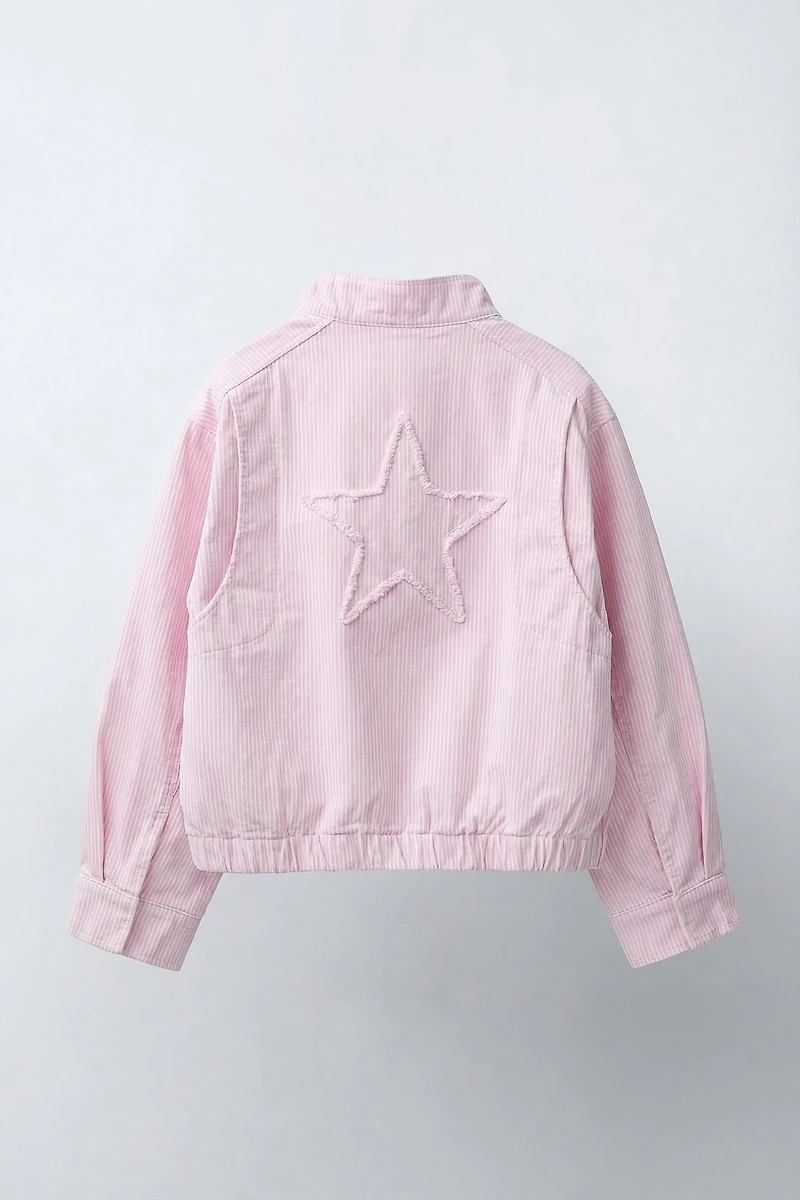 STRIPED TWILL JACKET