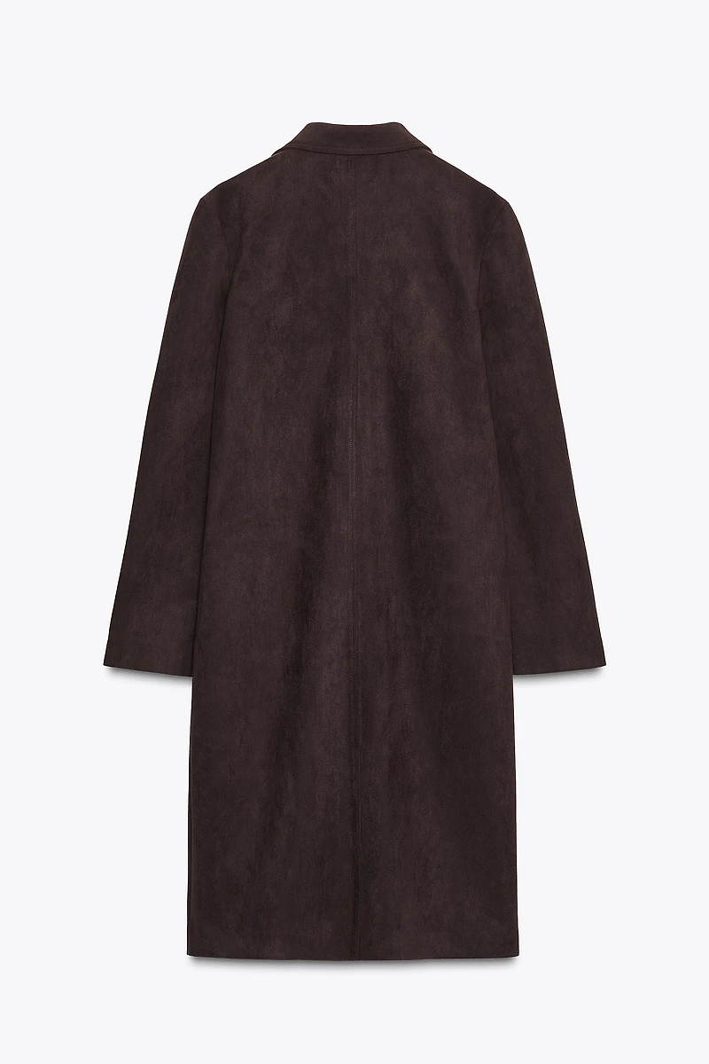 FAUX SUEDE TAILCOAT