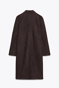 FAUX SUEDE TAILCOAT