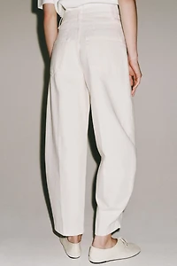 ZW COLLECTION HIGH WAIST STRIPED TAPERED JEANS