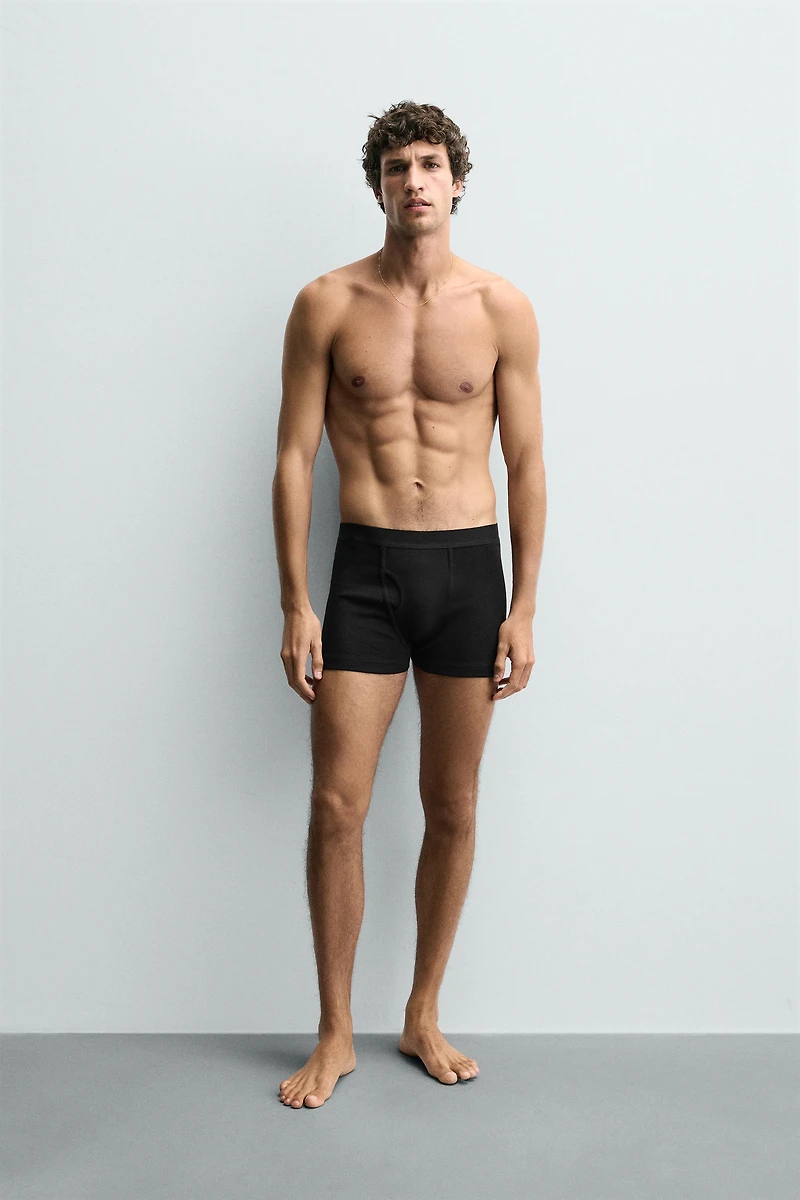 RIB BOXER THREE-PACK