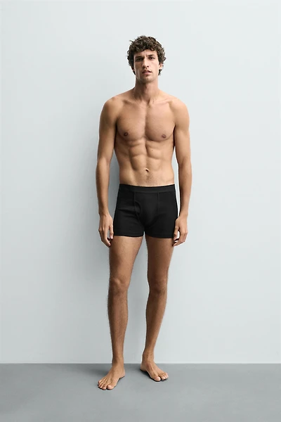RIB BOXER THREE-PACK