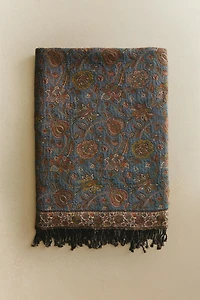 FLORAL JACQUARD BLANKET