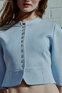 CARDIGAN WITH PUFF SLEEVES