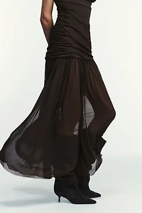 ROBE MI-LONGUE DRAPÉE BIMATIÈRE