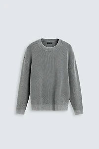 WASHED RIBBED TEXTURED JUMPER