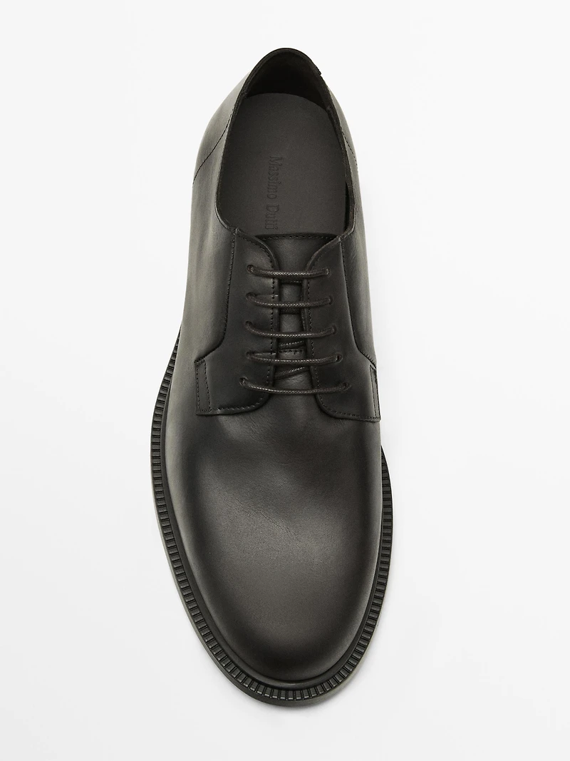 Leather derby shoes