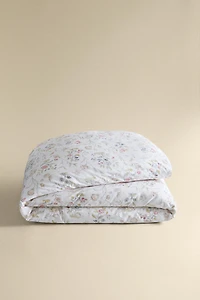 SATIN FLORAL DUVET COVER