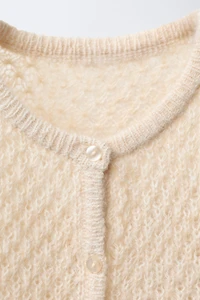 WOOL AND ALPACA KNIT CARDIGAN