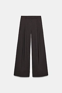 PLAID PLEATED PANTS ZW COLLECTION